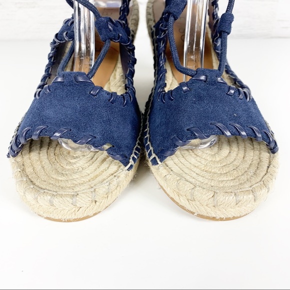 Sole Society • Amethyst Navy Espadrille Wedges - Picture 4 of 8